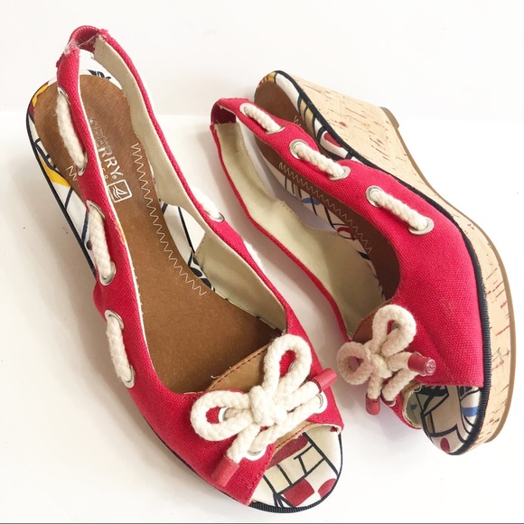 Sperry Top-Sider Southport Wedge Sandals Size 7 - Picture 2 of 10